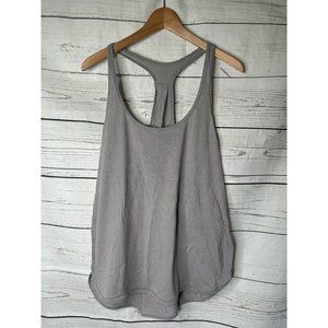 Lululemon Gray Back Racerback Pewter Gray Women's Size 6 Gym Run Cotton